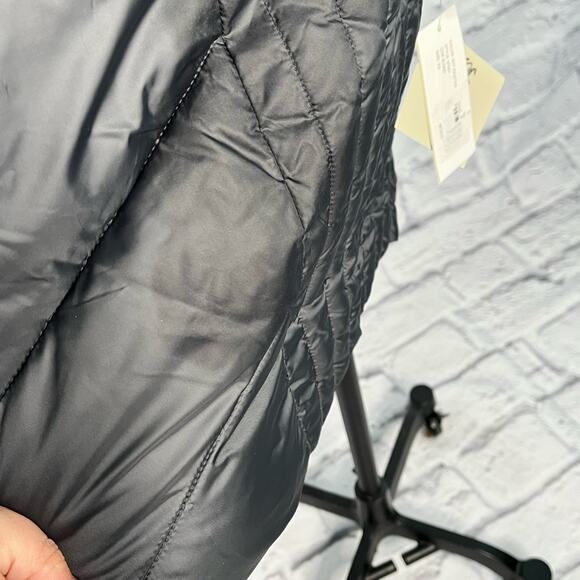 Larry Levine SALE down and feather faux fur hooded puffer coat new size XS - Picture 11 of 14